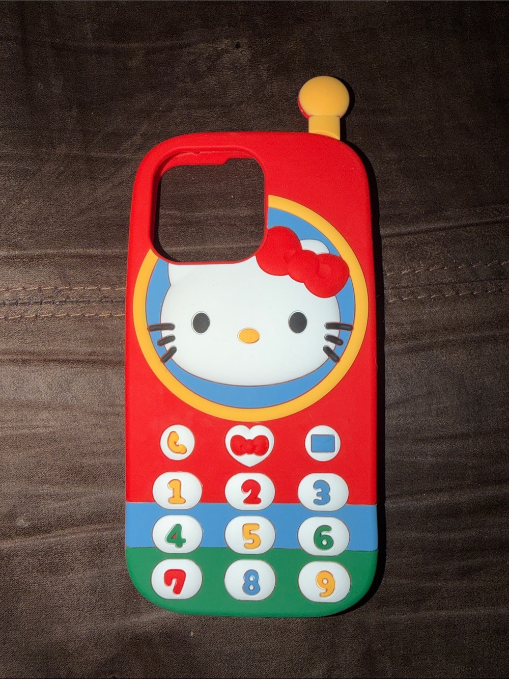 Hello Kitty Red Silicone Phone Case with Colorful Keypad